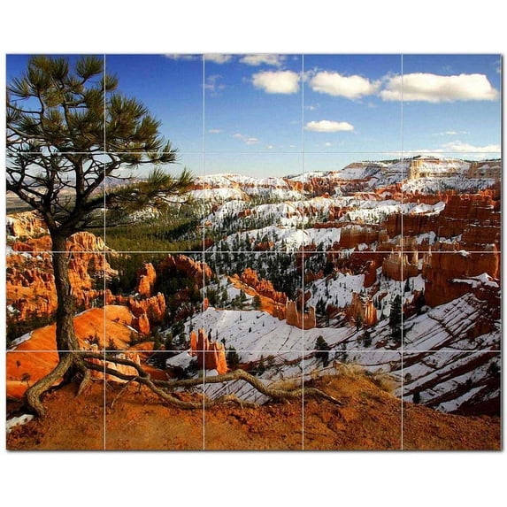 National Park Ceramic Tile Mural Kitchen Backsplash Bathroom Shower, 405641-XL54
