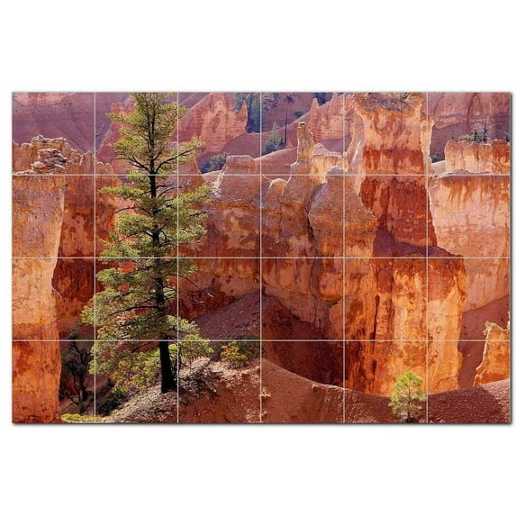 National Park Ceramic Tile Mural Kitchen Backsplash Bathroom Shower, 405669-XL64