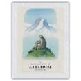 thumbnail image 1 of National Park of La Vanoise - France - The Savoie Alps - Vintage Travel Poster by Samivel c.1966 - Japanese Unryu Rice Paper Art Print (Unframed) 12 x 16 in, 1 of 4