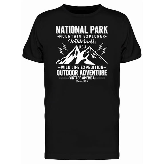 National Park Mountain T-Shirt Men -Image by Shutterstock, Male Medium