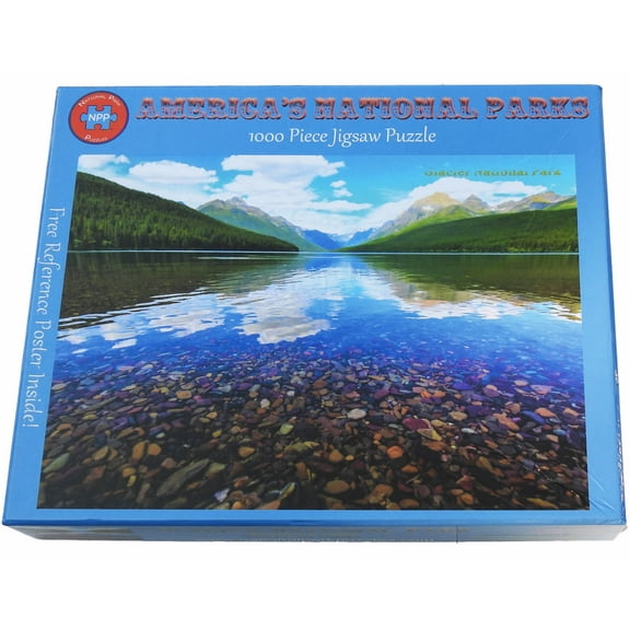 National Park Puzzles Glacier National Park Bowman Lake 1000 Piece Jigsaw Puzzle