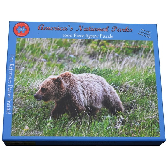 National Park Puzzles Glacier National Park Foraging Grizzly 1000 Piece Puzzle