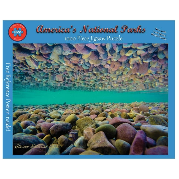 National Park Puzzles Glacier National Park Lake McDonald Rocks 1000 Piece Jigsaw Puzzle