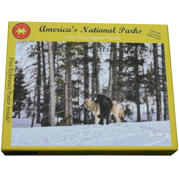 National Park Puzzles Yellowstone National Park Junction Butte Pack Wolves 1000 Piece Puzzle
