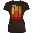 thumbnail image 1 of National Park Retro 70s Color Bars Zion Juniors Soft T Shirt Brown MD, 1 of 1