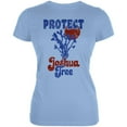 thumbnail image 1 of National Park Retro 70s Landscape Protect Joshua Tree Juniors Soft T Shirt Baby Blue LG, 1 of 1