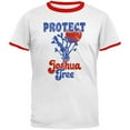 thumbnail image 1 of National Park Retro 70s Landscape Protect Joshua Tree Mens Ringer T Shirt White-Red X-LG, 1 of 1