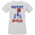 thumbnail image 1 of National Park Retro 70s Landscape Protect Redwood Womens Organic T Shirt White X-LG, 1 of 1