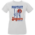 thumbnail image 1 of National Park Retro 70s Landscape Protect Saguaro Womens Organic T Shirt White X-LG, 1 of 1