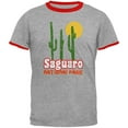 thumbnail image 1 of National Park Retro 70s Landscape Saguaro Mens Ringer T Shirt Heather-Red MD, 1 of 1