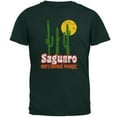 thumbnail image 1 of National Park Retro 70s Landscape Saguaro Mens T Shirt Forest Green X-LG, 1 of 1