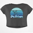 thumbnail image 1 of National Park Retro 70s Sunset Dry Tortugas Junior Boxy Crop Top T Shirt, 1 of 1