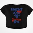 thumbnail image 1 of National Park Retro 70s Sunset Joshua Tree Junior Boxy Crop Top T Shirt, 1 of 1