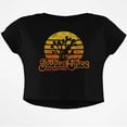 thumbnail image 1 of National Park Retro 70s Sunset Joshua Tree Junior Boxy Crop Top T Shirt, 1 of 1