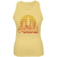 thumbnail image 1 of National Park Retro 70s Sunset Redwood Juniors Soft Tank Top Yellow LG, 1 of 1