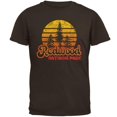 thumbnail image 1 of National Park Retro 70s Sunset Redwood Mens T Shirt Brown 2XL, 1 of 1
