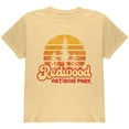 thumbnail image 1 of National Park Retro 70s Sunset Redwood Youth T Shirt Yellow YLG, 1 of 1