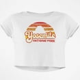 thumbnail image 1 of National Park Retro 70s Sunset Yosemite Junior Boxy Crop Top T Shirt, 1 of 1