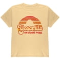 thumbnail image 1 of National Park Retro 70s Sunset Yosemite Youth T Shirt Yellow YMD, 1 of 1