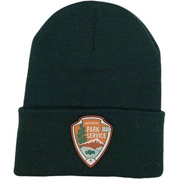 National Park Service NPS Beanie in Park Service Green with National Park Service Woven Patch (Green)