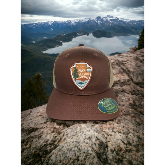 National Park Service Snapback Hat - Brown on Khaki
