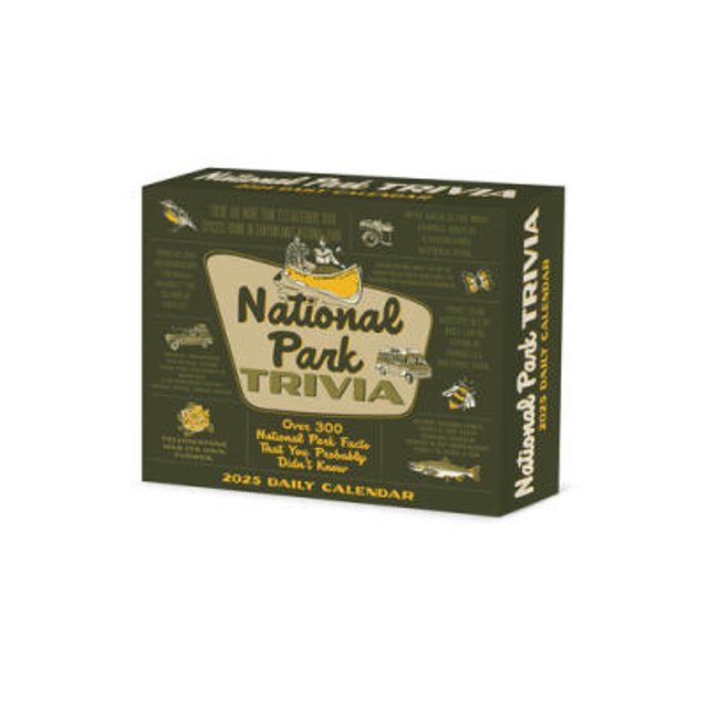 National Park Trivia 2025 6.2 X 5.4 Box Calendar