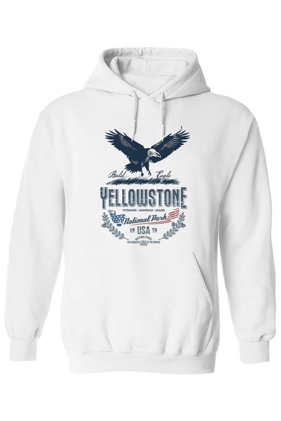 National Park Yellowstone Hoodie Men -Image by Shutterstock, Male Medium