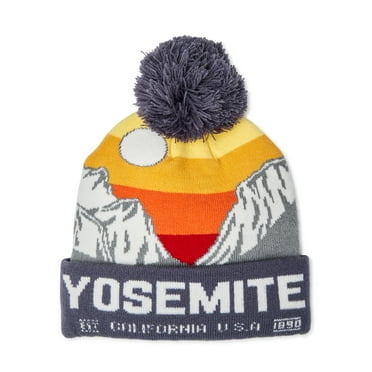 National Park Yosemite Cuffed Knit Beanie Hat with Pom