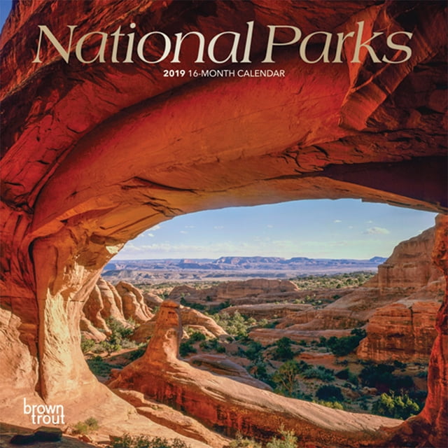 National Parks 2019 7 x 7 Inch Monthly Mini Wall Calendar with Foil