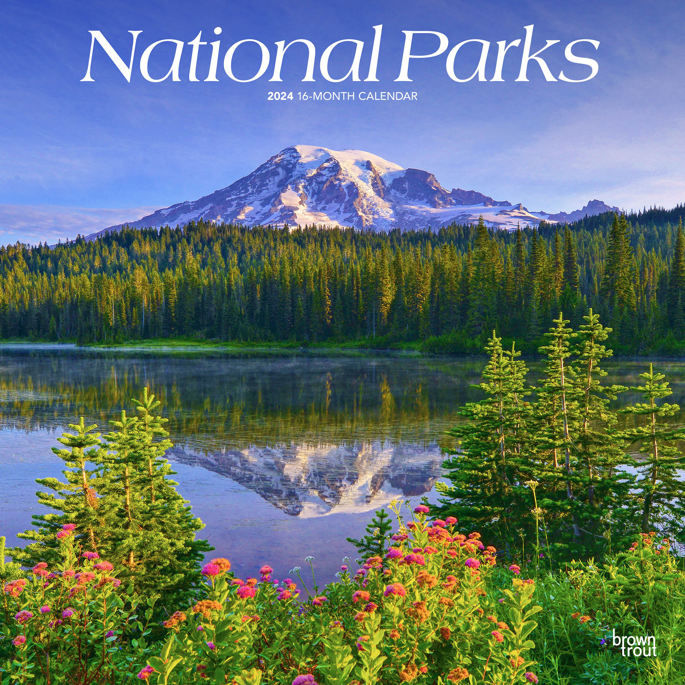 National Parks 2024 12x24" (Hanging) Square Wall Calendar