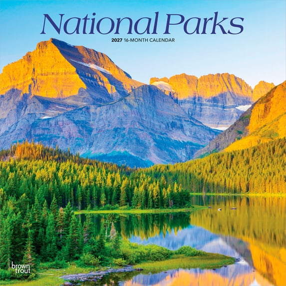 National Parks | 2027 12x24" (Hanging) Wall Calendar | Plastic-Free | BrownTrout