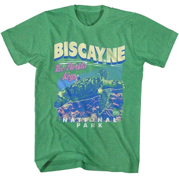 National Parks Biscayne Np Turtle Kelly Heather Adult T-Shirt