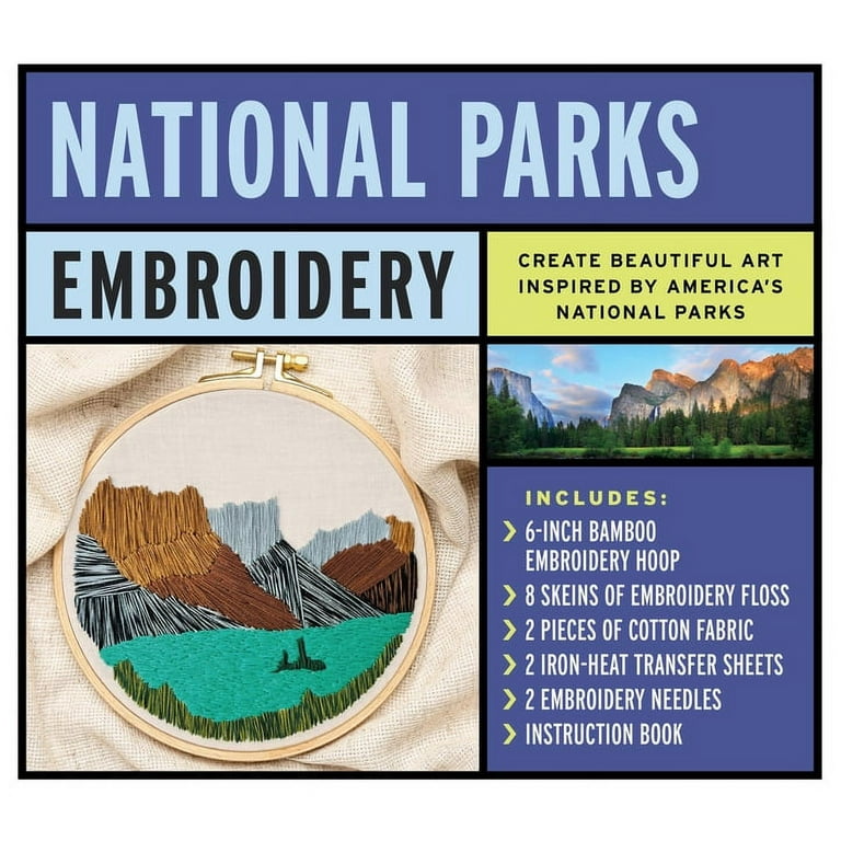 National Parks Embroidery kit : Create Beautiful Art Inspired by 