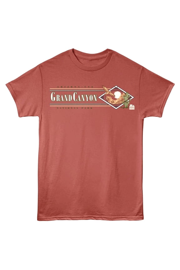 National Park Grand Canyon Arizona USA Men's T Shirt (Terracotta, AdultXL)