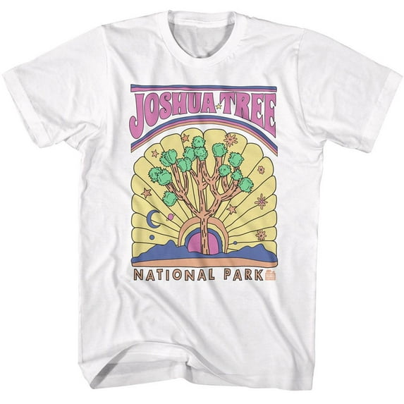 National Parks Joshua Tree Colorful White Adult T-Shirt