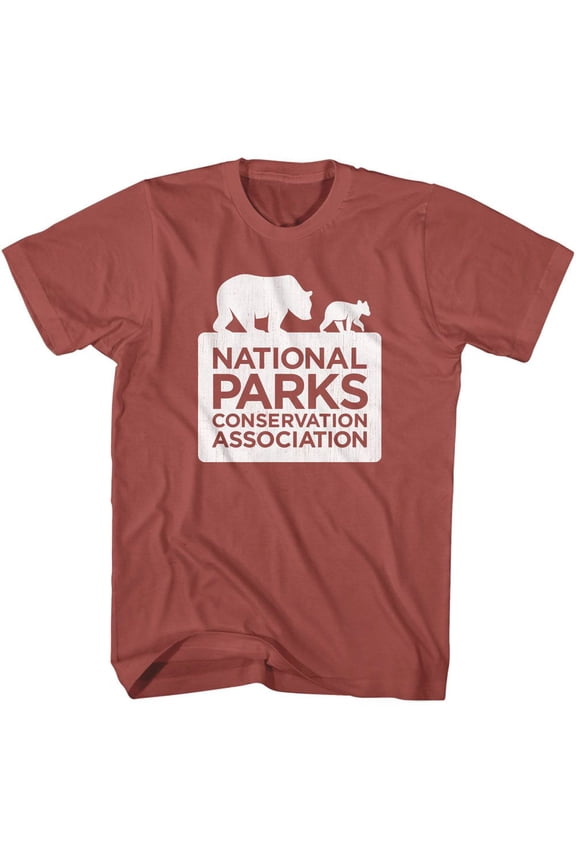 National Parks Logo Terracotta Adult S/S Tshirt S