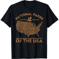 thumbnail image 1 of National Parks Map Hiking Travel Camping Outdoors Retro USA T-Shirt, 1 of 3
