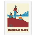 thumbnail image 1 of National Parks - Native Americans - Vintage Travel Poster by Dorothy Waugh c.1935 - Fine Art Rolled Canvas Print 20in x 26in, 1 of 4