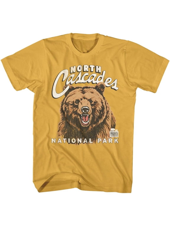 National Parks North Cascades NP Grizzly Ginger Adult T-Shirt