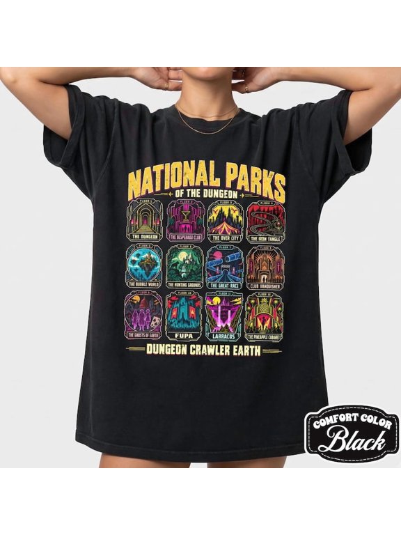 National Parks Of The Dungeon Shirt, Dungeon Crawler Wolrd T-Shirt, Desperado Club Tee, LitRPG Book Lover Gift, DCC Fandom Graphic Tee