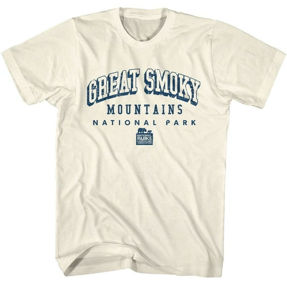 National Parks Smoky Mtn Collegiate Natural Adult S/S Tshirt S