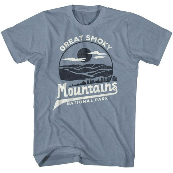 National Parks Smoky Mtn Two Tone Indigo Heather T-Shirt