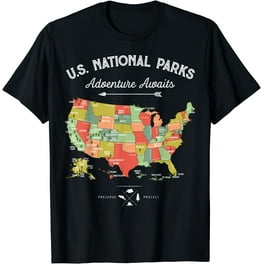National Parks T Shirt Map Camping Tshirt Women Men Hiking National Parks T Shirt Map Camping Tshirt Women Men Hiking