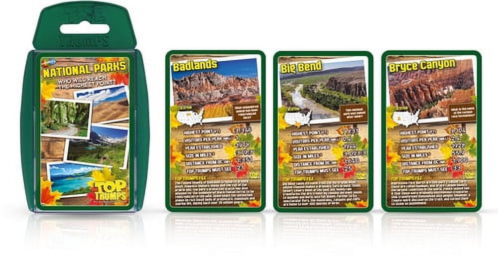 National Parks Top Trumps Playing Card Game