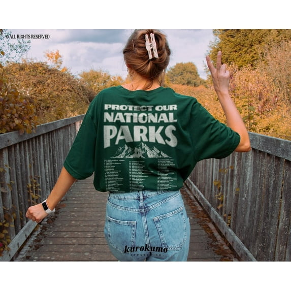 National Parks Tshirt Park Ranger Aesthetic Retro Mountain Graphic Tee Granola Girl Environmental Camping Clothes Forestcore Indie Clothing TSHIRT All Size S-5XL