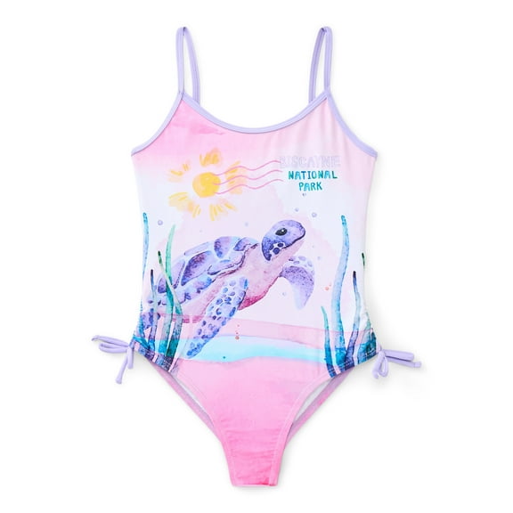National Parks Girls Turtle One Piece Swimsuit, Sizes 4-12