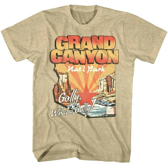 Grand Canyon Golly What a Gully Men's T Shirt (KhakiHeather, AdultL)
