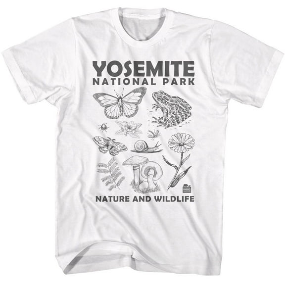 National Parks Yosemite Nature And Wildlife White Adult S/S Tshirt 4Xl