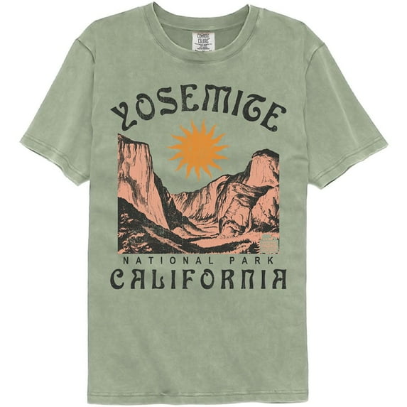National Parks Yosemite Noveau Sandstone Adult Comfort Color T-Shirt 2Xl