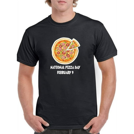 National Pizza Day T-Shirt Men -Smartprints Designs, Male Medium